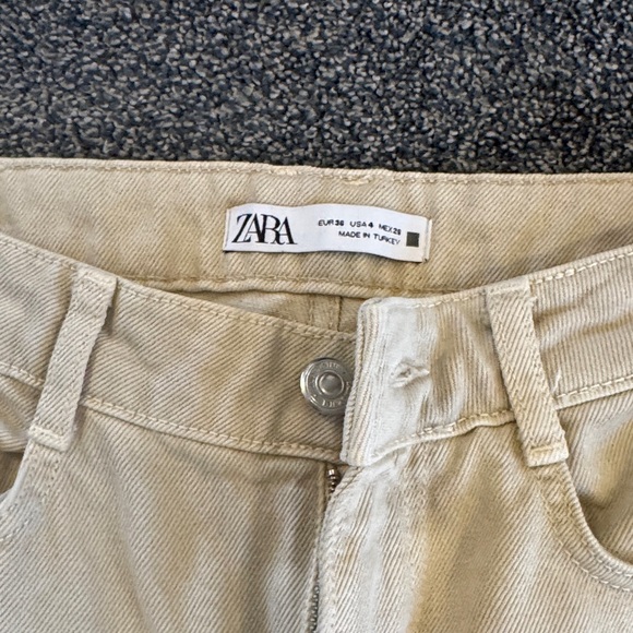Zara Beige Corduroy Trousers - Picture 2 of 3